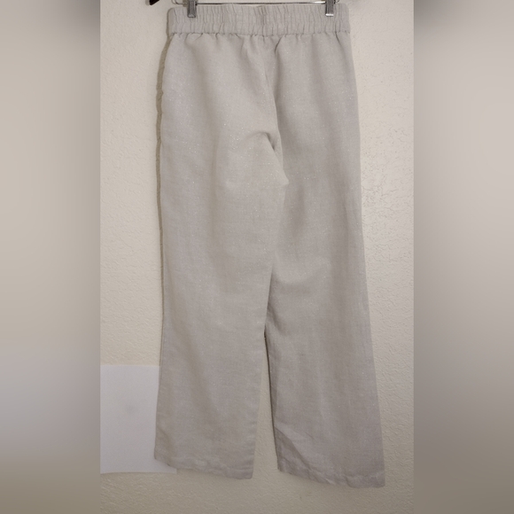 Crown Linen Designs Shimmer Wide Leg Linen Pants - Picture 5 of 6